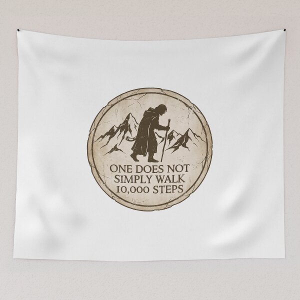 Item preview, One Does Not Simply Walk 10,000 Steps Funny Fitness Parody designed and sold by Fenay Designs.