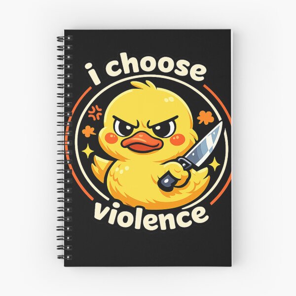 Item preview, I Choose Violence – Angry Cute Duck with Knife designed and sold by JerryBahama.