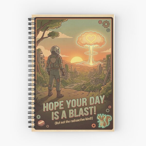 Item preview, Funny Post-Apocalyptic Birthday Card - Hope Your Day is a Blast - Retro Sci-Fi designed and sold by The boys.