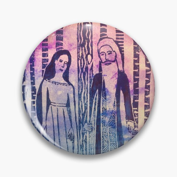 Item preview, Merlin and Nimueh in the Enchanted Forest designed and sold by IndigoStarry.