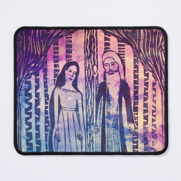 Item preview, Merlin and Nimueh in the Enchanted Forest designed and sold by IndigoStarry.