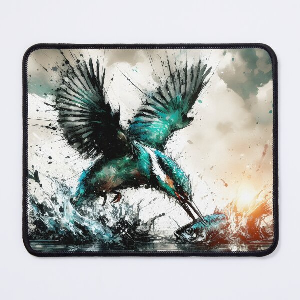 Item preview, Kingfisher Diving For Fish, Ai Generated Art  designed and sold by ACC .