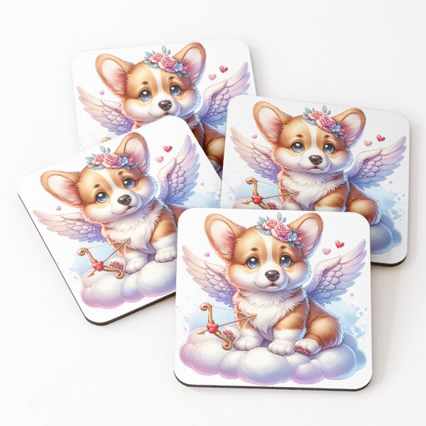 Item preview, Corgi Pup Valentine Cupid designed and sold by mymysterycloset.