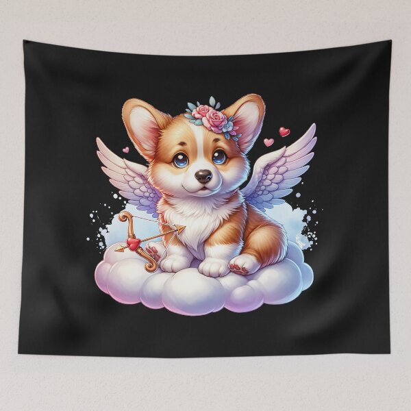 Item preview, Corgi Pup Valentine Cupid designed and sold by mymysterycloset.