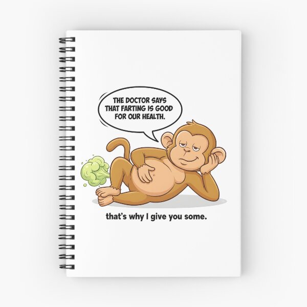 Item preview, Funny "Healthy" Farting Monkey – Cheeky Humor Design designed and sold by ifundesign.