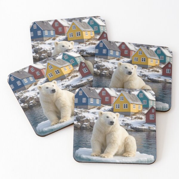 Item preview, Greenland Polar Bear Floating On an Ice Floe designed and sold by Maria Dryfhout.
