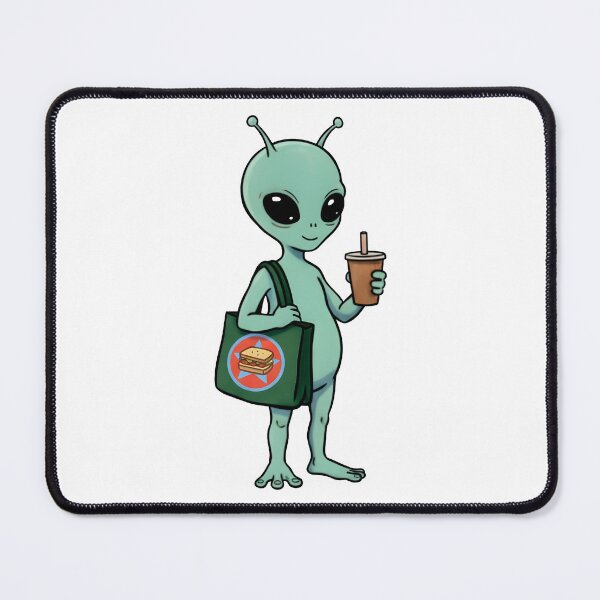Item preview, Cute Alien with Coffee – Adorable Space Character Illustration designed and sold by Senkov.