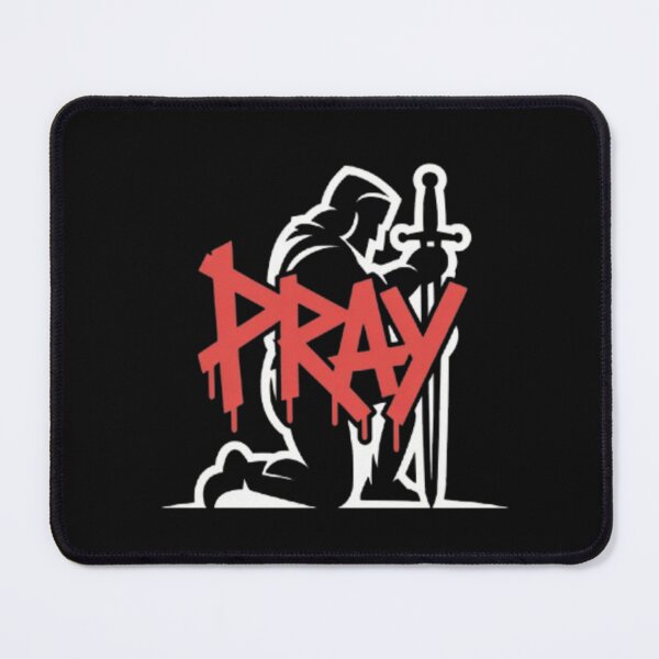 Item preview, PRAY Knight Warrior Faith – Bold Christian Motivation designed and sold by vvcreativedesigns.