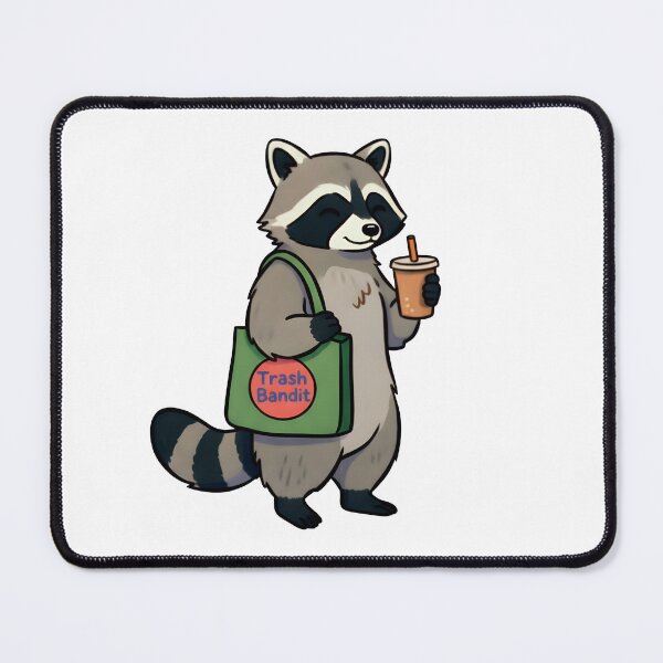 Item preview, Cute Raccoon with Coffee – Trash Bandit Aesthetic Illustration designed and sold by Senkov.