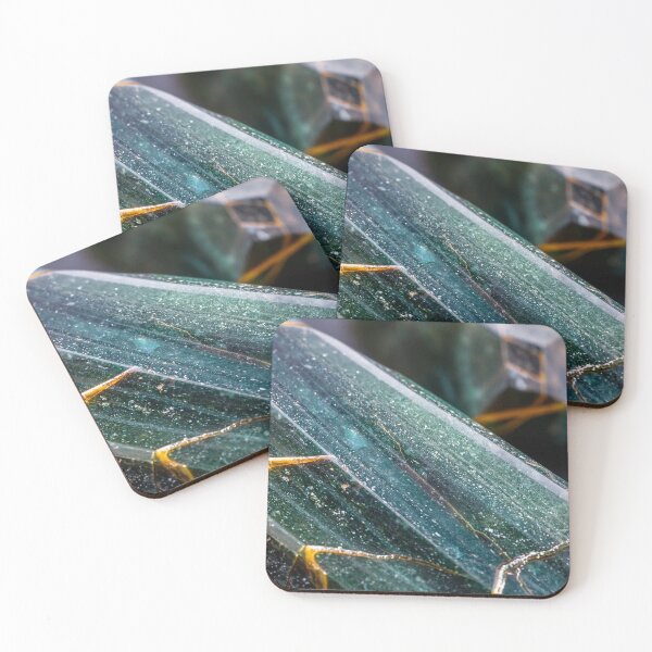 Item preview, Green crystal stone with gold veins designed and sold by SassyArtistry.