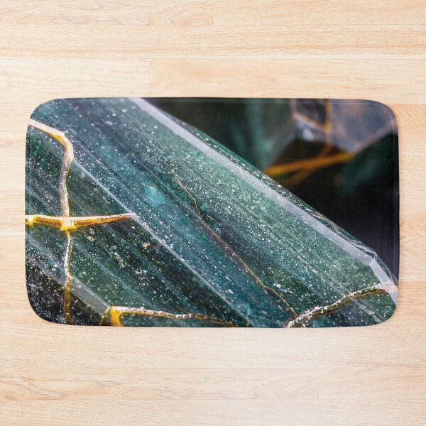 Item preview, Green crystal stone with gold veins designed and sold by SassyArtistry.