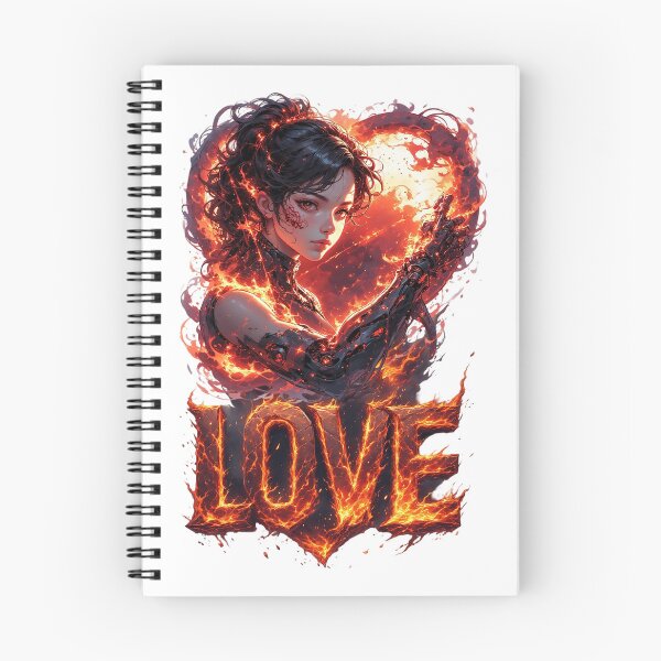 Item preview,  Fierce Cyborg Woman Surrounded by Flaming Love designed and sold by newvisionart191.