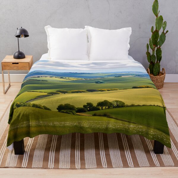 Item preview, Colinas verdes onduladas bajo nubes suaves designed and sold by SassyArtistry.