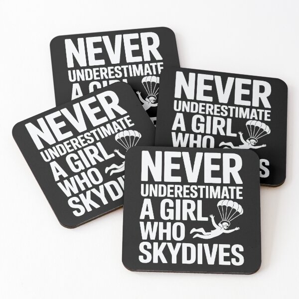 Item preview, Sky Diving Never Underestimate a Girl Who Skydives designed and sold by tmerchtrends.