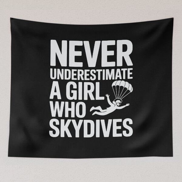 Item preview, Sky Diving Never Underestimate a Girl Who Skydives designed and sold by tmerchtrends.