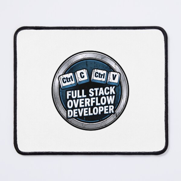 Item preview, Full Stack Overflow Developer Ctrl C Ctrl V Funny Programmer Badge designed and sold by Fenay Designs.