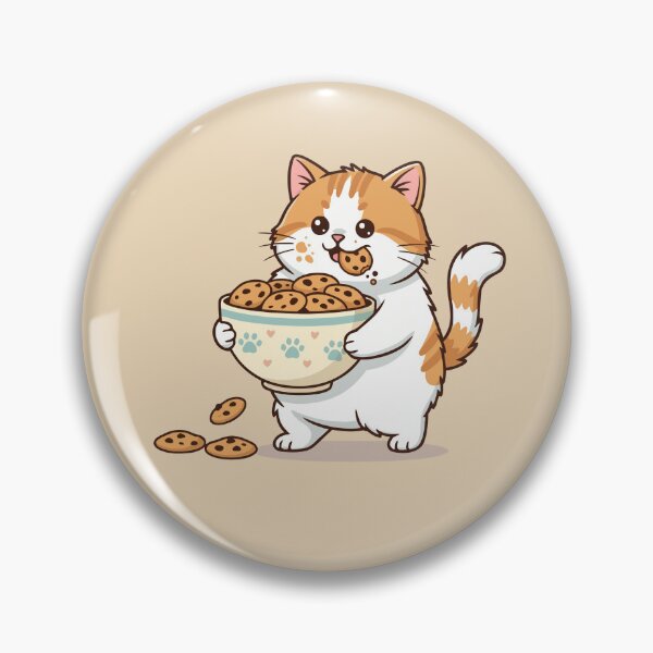 Item preview, Cute Cookie Lover Cat Illustration | Adorable Kitten Cartoon Art designed and sold by Royalsticker.