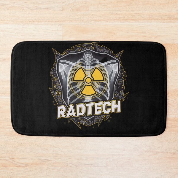 Item preview, RadTech Shield - Industrial X-Ray Skeleton Radiologic Technologist designed and sold by MyProfessionaltees.