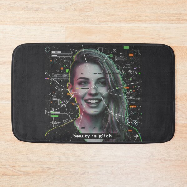 Item preview, Beauty Is Glitch Vaporwave Aesthetic Cyberpunk Female Portrait Art designed and sold by SplashTastic.