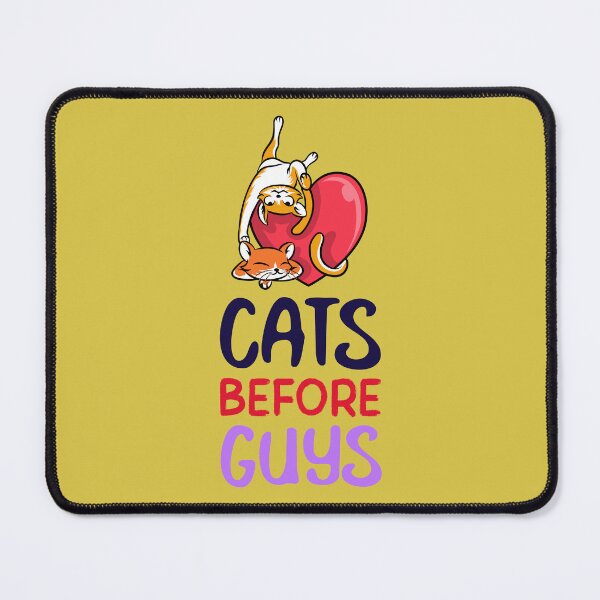 Item preview, Cats Before Guys Funny Cat Lover Valentine Shirt | Cute Cat Heart Design designed and sold by MCdsgns.