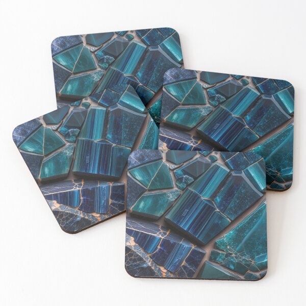 Item preview, Blue Onyx Stone Fragments With Gold Veins designed and sold by SassyArtistry.
