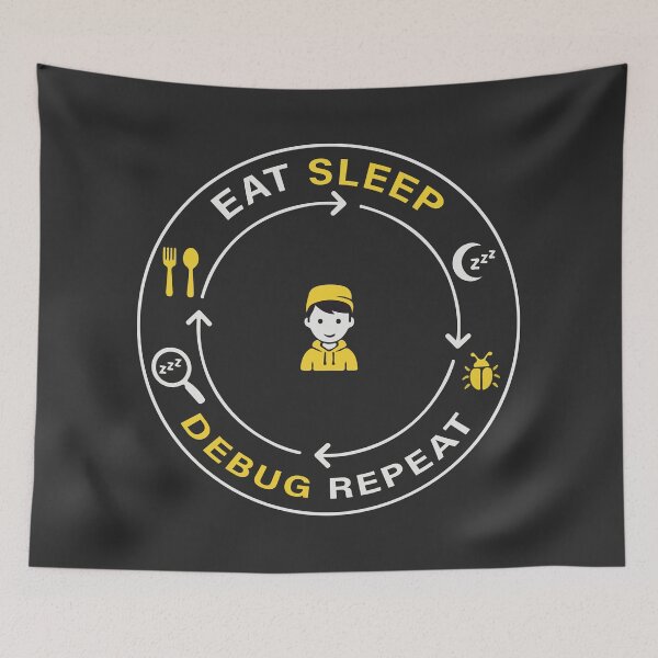Item preview, Eat Sleep Debug Repeat T-Shirt  Programmer Developer Coding Life Shirt designed and sold by Design-Pro-21.