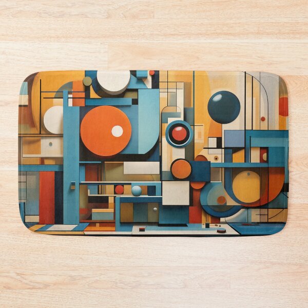 Item preview, Abstract geometric composition with circles and lines designed and sold by SassyArtistry.