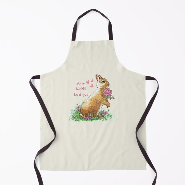 Item preview, Valentine Rabbit, PINK Rose, Some BUNNY Loves You, Illustration designed and sold by JoyfulWhimsy.