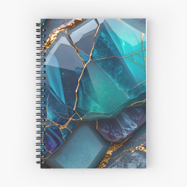 Item preview, Teal crystal mosaic with gold veins designed and sold by SassyArtistry.