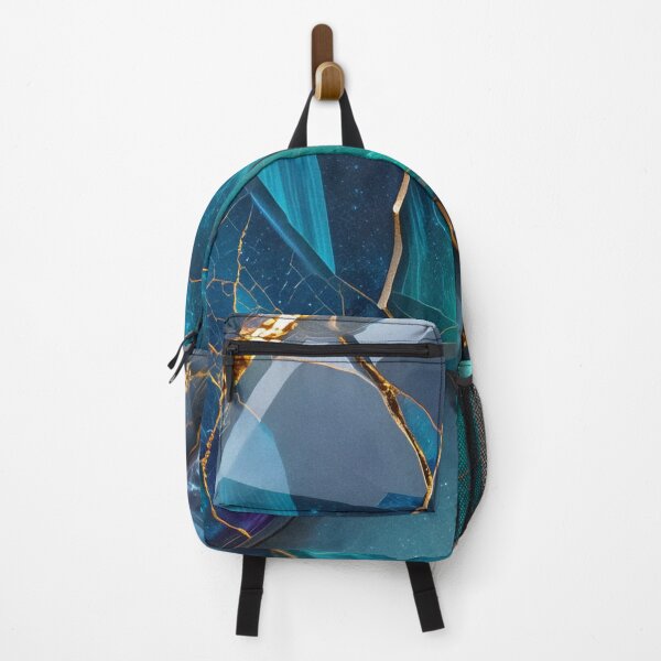 Item preview, Teal crystal mosaic with gold veins designed and sold by SassyArtistry.