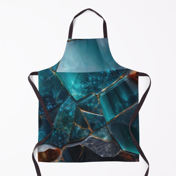 Item preview, Teal crystal stone with gold veins designed and sold by SassyArtistry.
