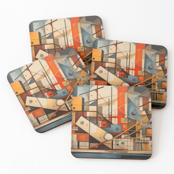 Item preview, Modern geometric abstract with lines and shapes designed and sold by SassyArtistry.