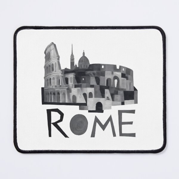 Item preview, Rome Italy Travel Poster | Retro Geometric Architecture Art | Colosseum Roman Forum Design designed and sold by OzzFrequency.