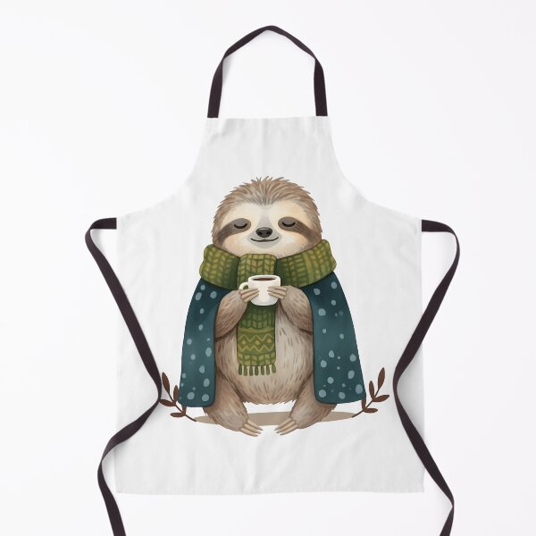 Item preview, Cozy Sloth With Coffee | Cute Hygge Animal Illustration designed and sold by Senkov.