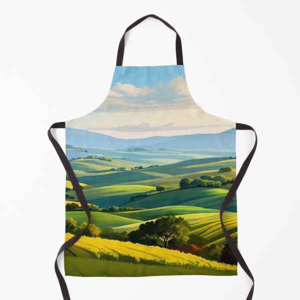Item preview, Rolling green hills countryside landscape designed and sold by SassyArtistry.