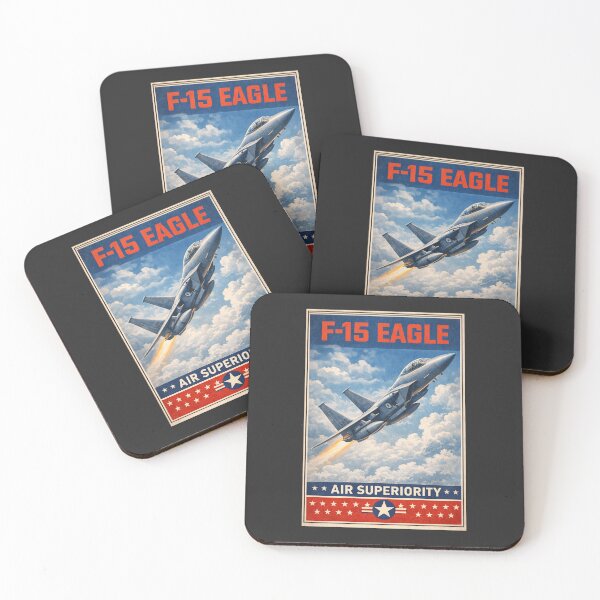 Item preview, F-15 Eagle Vintage Aviation Poster | Cold War Style Fighter Jet Art designed and sold by wait4signal.