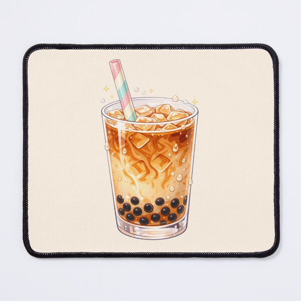 Item preview, Kawaii Brown Sugar Boba Milk Tea Illustration – Cute Bubble Tea Drink Art, Cozy Café Aesthetic Sticker & Wall Art designed and sold by MeghannsMinimalMeals.