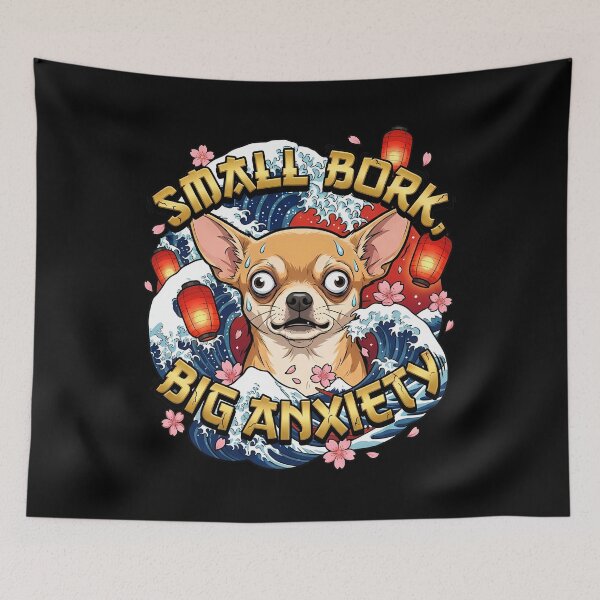 Item preview, Trembling Chihuahua Big Anxiety Japanese Wave Lantern  designed and sold by Tong4130.