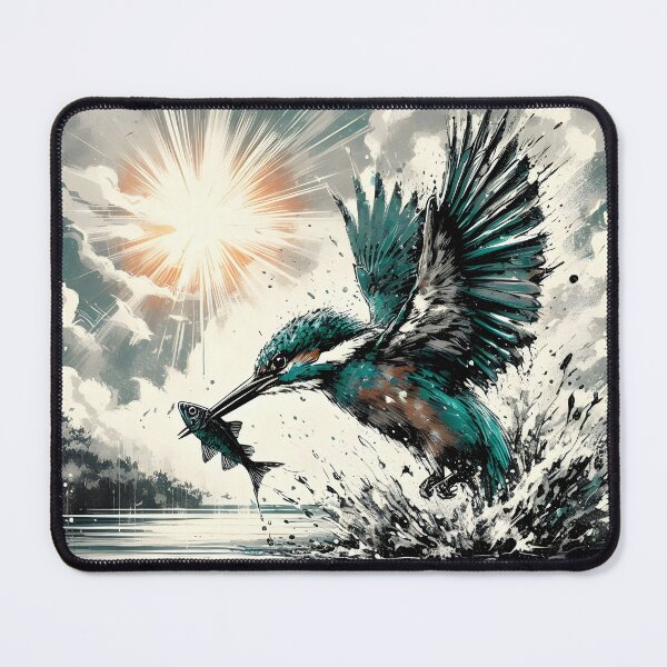 Item preview, Kingfisher Diving For Fish, Ai Generated Art  designed and sold by ACC .