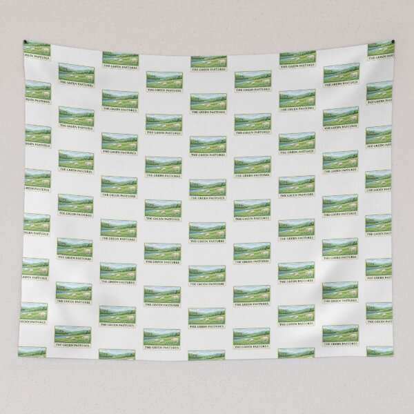 Item preview, The Green Pastures – Psalm 23 Inspired Christian Embroidered Patch designed and sold by thefaithpatch.