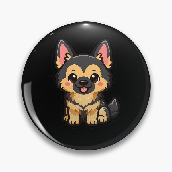 Artikelvorschau, Deutscher Schäferhund, Kawaii-niedliches Design entworfen und verkauft von shadow-bloom.