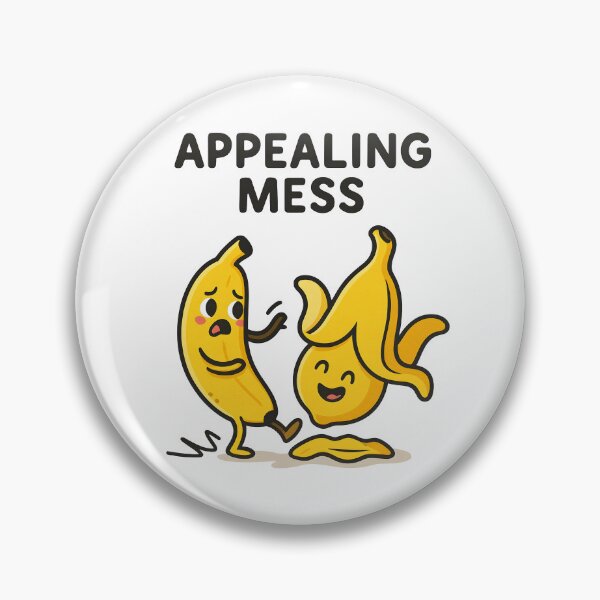 Item preview, Funny Appealing Mess Cartoon Banana Pun Illustration. designed and sold by The-T-In-Retro.