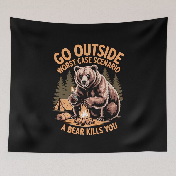 Item preview, Bear Hiking Joke Meme Adventure designed and sold by SyncSusscess.