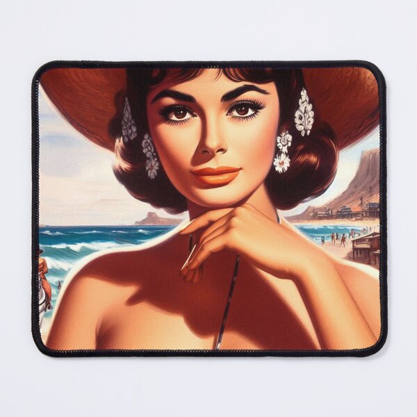 Item preview, Vintage Beach Woman designed and sold by PulpVintage.