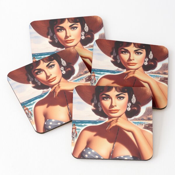 Item preview, Vintage Beach Woman designed and sold by PulpVintage.