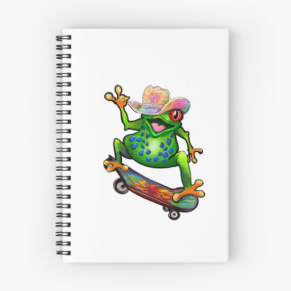 Item preview, Colorful Skateboard Frog in Bright Cowboy Hat designed and sold by Artonmytee.