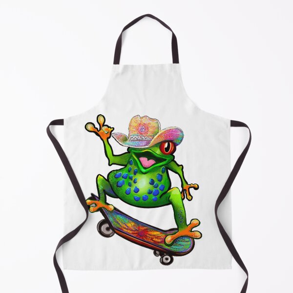Item preview, Colorful Skateboard Frog in Bright Cowboy Hat designed and sold by Artonmytee.