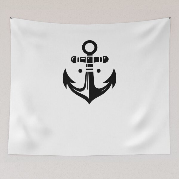 Item preview, Minimalist Black Anchor Silhouette designed and sold by rolfzogg.