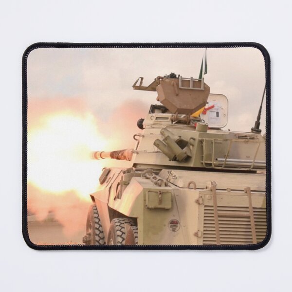 Item preview, Military Armored Vehicle Firing Main Gun in Desert Combat designed and sold by Makaronia.