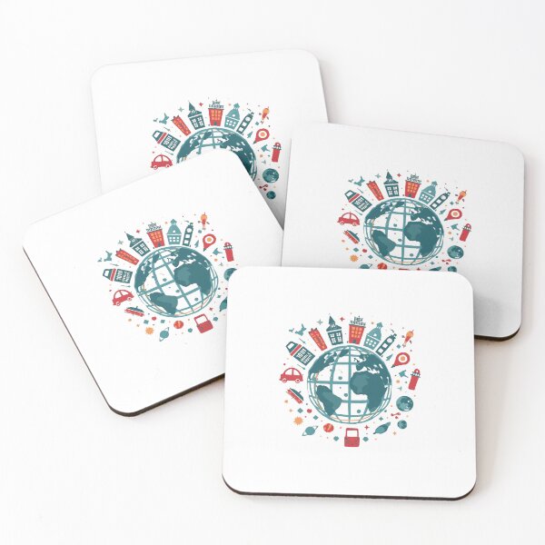 Item preview, Global Connection – Urban & Tech Icons Around the World designed and sold by Joyfulfabric.